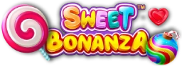 Логотип Sweet Bonanza - ігровий автомат з фруктами та солодощами